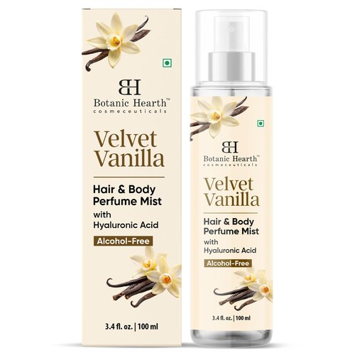 Botanic Hearth Vanilla Hair Perfume & Body Mist, Long-Lasting Hair Deodorizer & Body Scent for Women & Men, Alcohol-Free Clean Fragrance Hair Spray For Everyday Wear, All Day Freshness, 3.4 Fl Oz