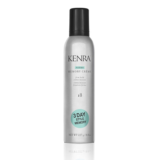Kenra Nitro Memory Crème 18 - Firm Hold Crème Mousse for 3-Day Style | No-Stick Formula | All Hair Types