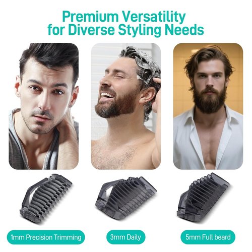 Philips Norelco OneBlade Shaver Guide Combs - Trimmer Guards Kit for Face & Body | 1/3/5mm Sizes