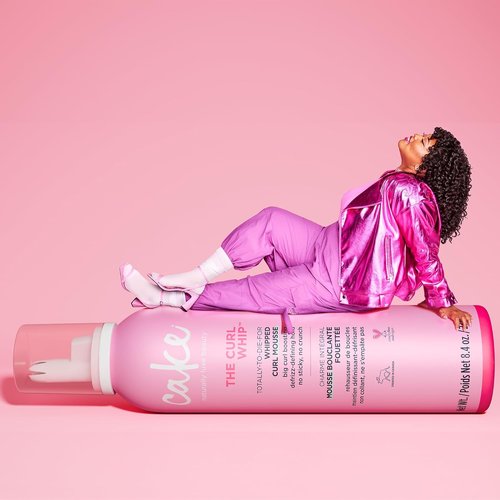 Cake Beauty Whipped Curl Defining Mousse - Aloe Vera & Vitamin E for Flexible Hold | Vegan, Sulfate-Free, Cruelty-Free