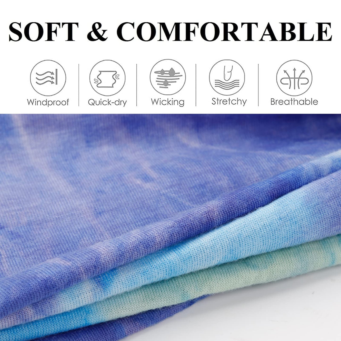 Huachi Headbands for Women Short Hair Boho Women's Fashion Headbands Non Slip Tie Dye Hair Bands for Women's Hair