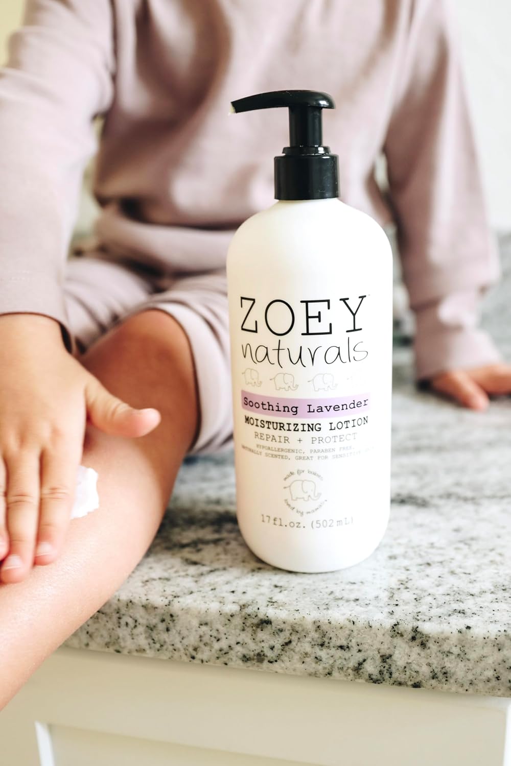 Zoey Naturals Lavender Moisturizing Lotion for Babies - Hypoallergenic & Gentle Formula - 17 fl oz