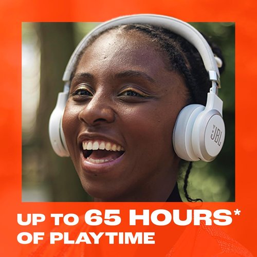 JBL Live 670NC - Wireless On-Ear Headphones with Adaptive Noise Cancelling | 65H Battery Life, Lightweight & Comfortable (White)