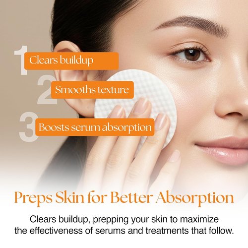 ReGlow EpiClear Toner Pads - Exfoliating Facial Pads with PHA, AHA, BHA & Niacinamide | Hydrating Pore Care - 60 Count