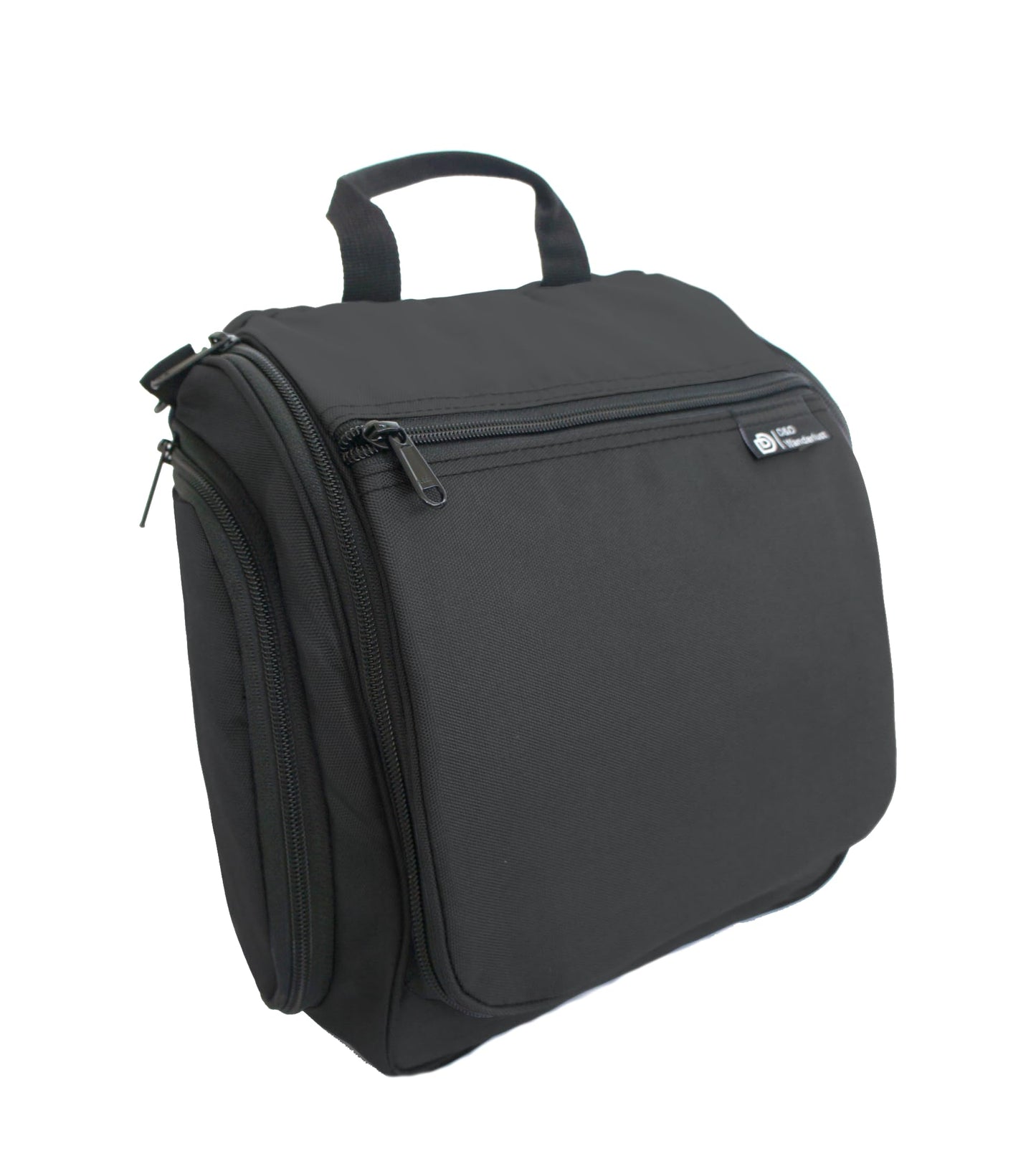 D&D Hanging Travel Toiletry Bag for Men and Women – Cosmetics, Makeup and Toiletries Organizer Kit with 10 Compartments, XXL Metal Swivel Hook, Water-Resistant Nylon