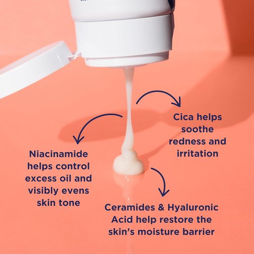 PanOxyl PM Balancing Repair Moisturizer - Hydrating Niacinamide & Ceramides for Acne Prone Skin | 3 oz
