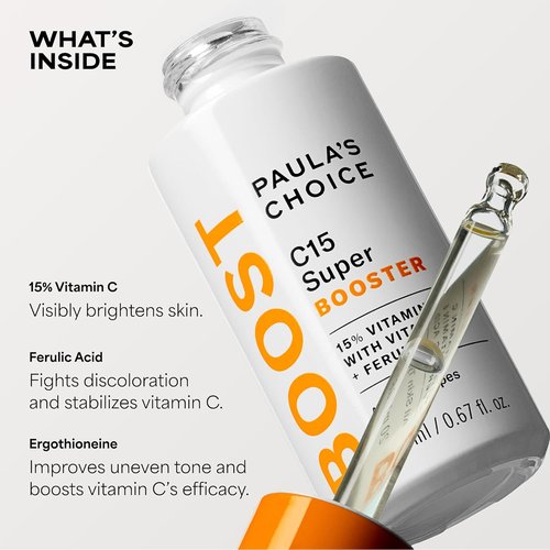 Paula's Choice BOOST C15 Super Booster - 15% Vitamin C Face Serum with Vitamin E & Ferulic Acid | Fragrance-Free