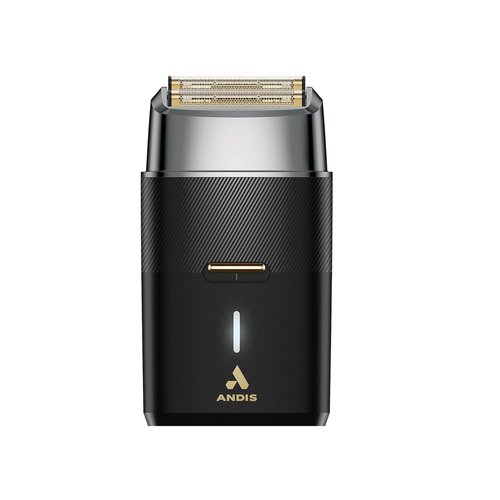 Andis Pro Foil Plus II Cordless Shaver - Gold Titanium Foils, Lithium Ion Battery, USB-C Charging Stand