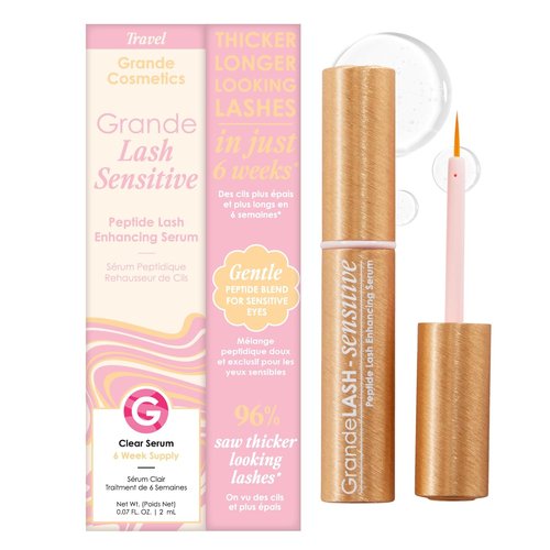 Grande Cosmetics GrandeLASH Sensitive Lash Serum - Prostaglandin-Free, Peptide-Infused Formula for Fuller, Longer-Looking Eyelashes | Cruelty-Free Treatment with Nourishing Botanicals