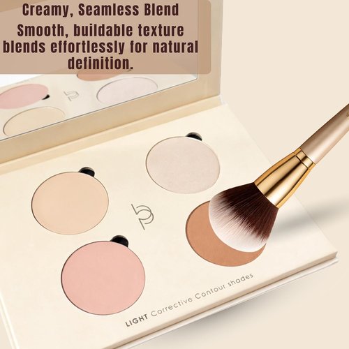 Beau Pur 4-in-1 Makeup Palette - Cream & Powder Foundation, Blush, Highlighter | Ideal for Fair-Light Skin