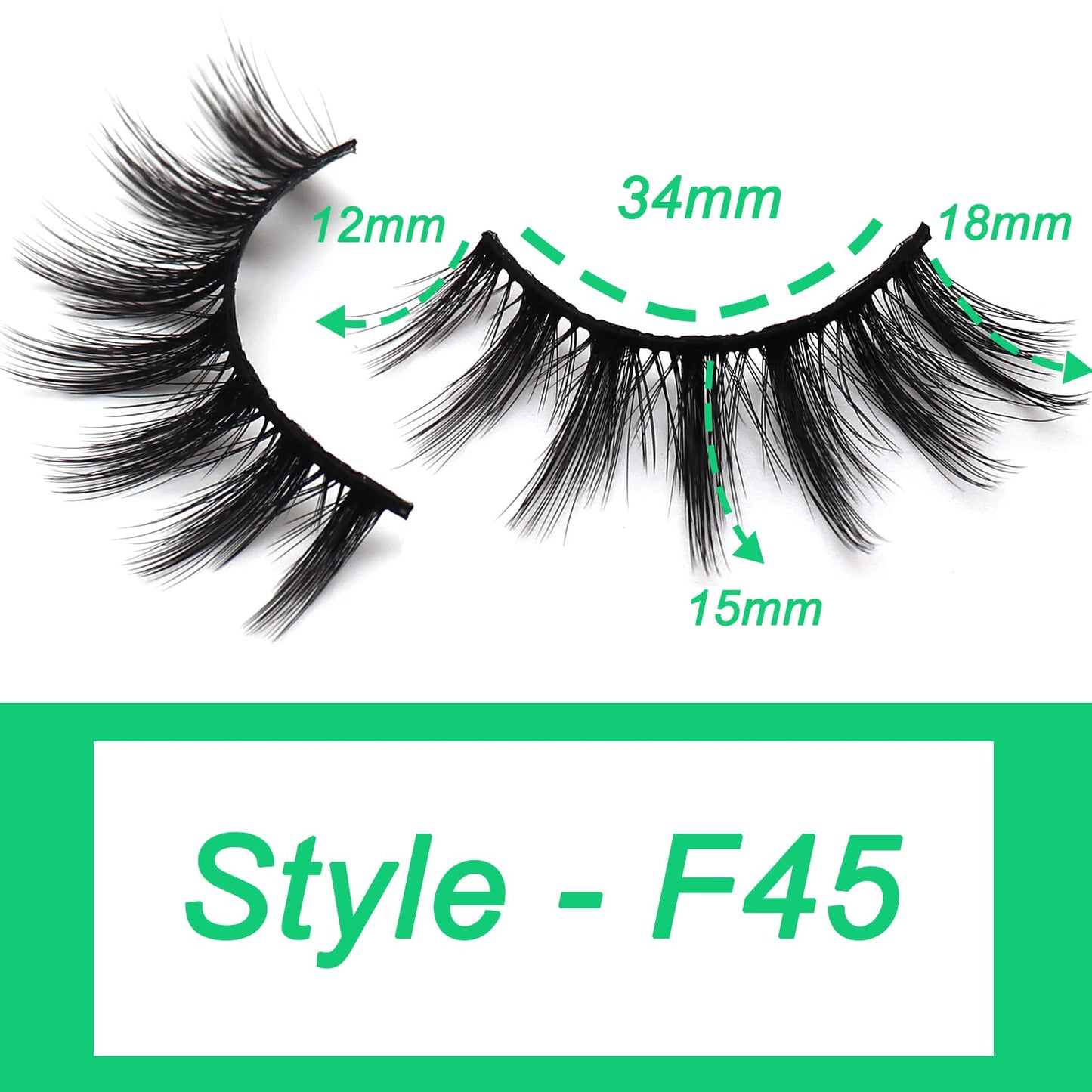 Losha Eyelashes Natural Look Faux Mink Lashes Pack Handmade Fluffy False Eyelashes 14 Pairs Eye Lashes (F45)