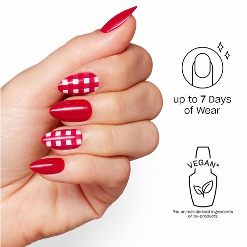 OPI Sticking Point - Instant No Glue Press On Nails | 30 Count with Adhesive Tabs | Short Round, Almond & Squoval Shapes