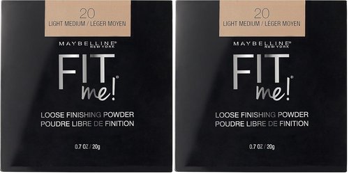 Maybelline Fit Me Loose Setting Powder - Lightweight Face Makeup & Finishing Powder, Light Medium, 2 Pack