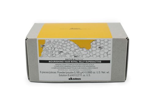 Davines Nourishing Royal Jelly Superactive | Restructuring & Hydrating Treatment for Dry Hair - 6 x 0.27 Fl Oz