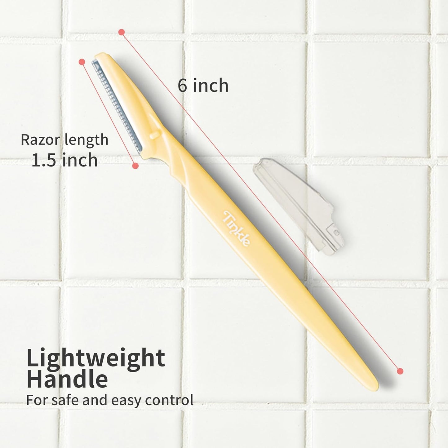 Tinkle Dermaplaning Tool - 6ct Dermaplane Razors for Women | Safe Peach Fuzz & Eyebrow Trimmer