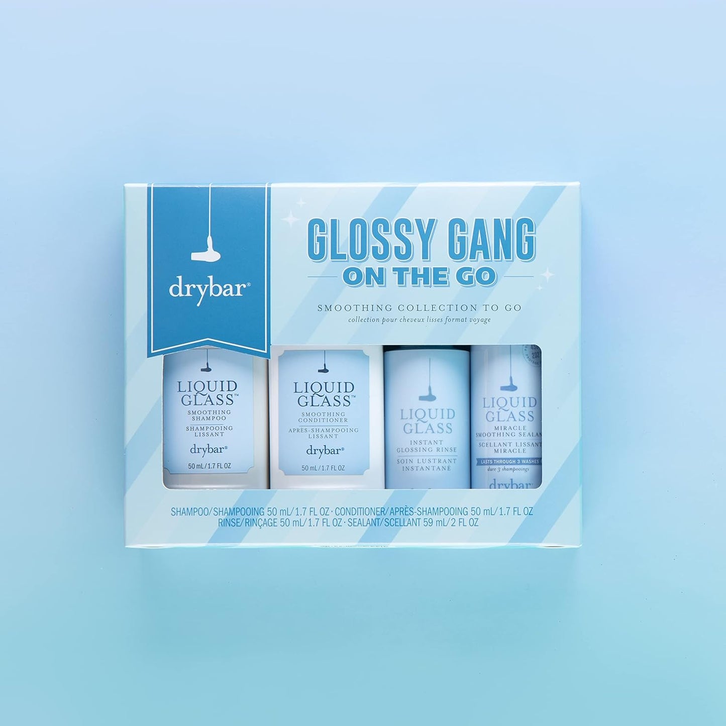 Drybar Glossy Gang On-The-Go Kit - Essential Hair Care Set for Shine & Smoothness