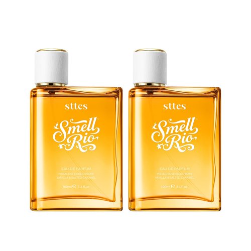 Sttes Perfume 02# (2 Packs) – Irresistible Sunshine – Long-Lasting Vanilla, Salted Caramel & Pistachio Gourmand Eau de Parfum 2×100ml (3.4 fl oz) – Warm Sweet Perfume Gift Set for Women