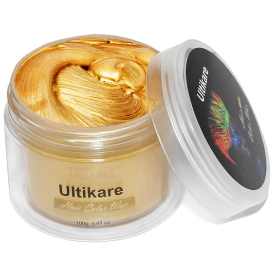 Ultikare Hair Color Wax - Washable Blonde Temporary Hair Dye Cream for Parties & Cosplay | Gold