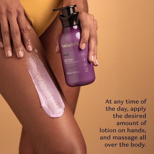 Nativa SPA by O Boticário Açaí Body Lotion - Lightweight, Long-Lasting Hydration | 13.5 Ounce