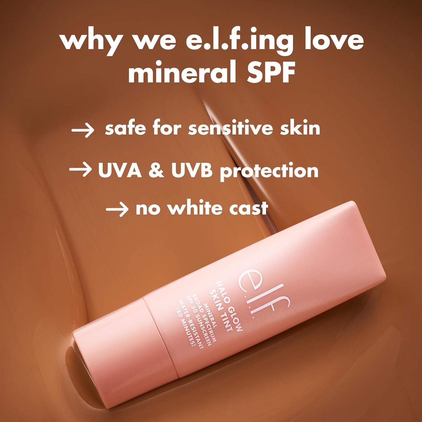 e.l.f. Halo Glow Skin Tint SPF 50 - Tinted Moisturizer for Light Coverage | Vegan & Cruelty-Free, 1 Fair Neutral