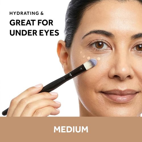 No7 Lift & Luminate Serum Concealer - Medium | Anti-Aging Liquid Makeup for Blemishes & Dark Circles (8ml)