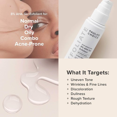 Paula's Choice AHA Gel Exfoliant & C5 Super Boost Moisturizer Duo - 8% Glycolic Acid, 5% Vitamin C, Fragrance-Free for Sun Damage & Uneven Skin Tone