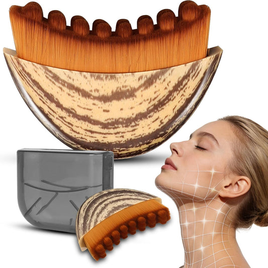 Skiennix Lymphatic Contour Face Brush - De-Puffing Massager for Chin & Neck | Smooth Skin & Firming