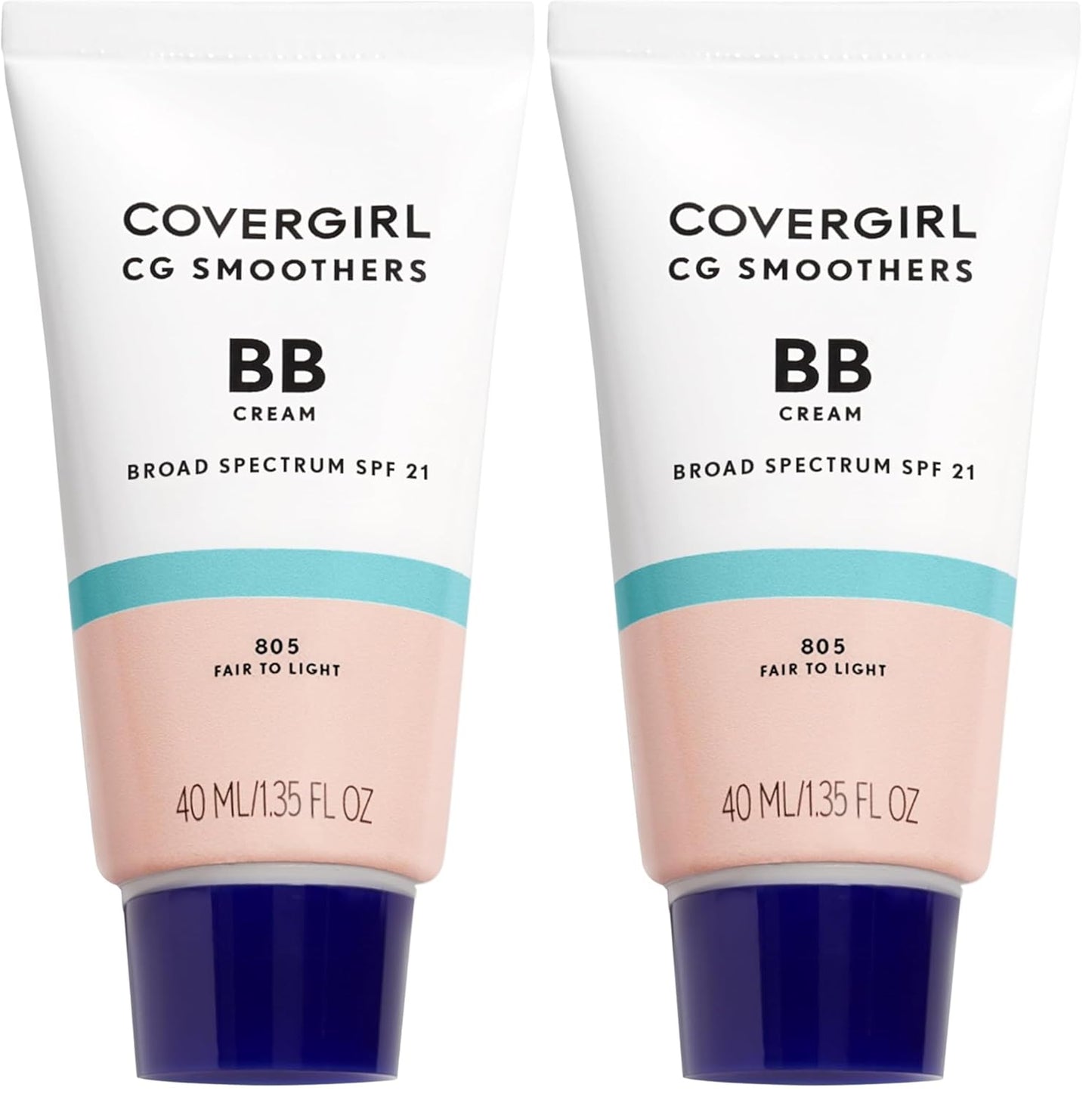 COVERGIRL Smoothers Lightweight BB Cream, 1 Tube (1.35 Ounce), Light to Medium 810 Skin Tones, Hydrating BB Cream with SPF 21 Sun Protection (Packaging May Vary) (Pack of 2)