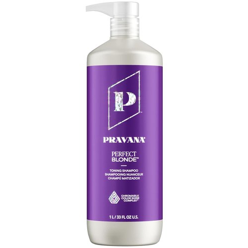 Pravana The Perfect Blonde Purple Toning Shampoo - Neutralizes Brassiness & Enhances Shine | Vegan & Sulfate-Free