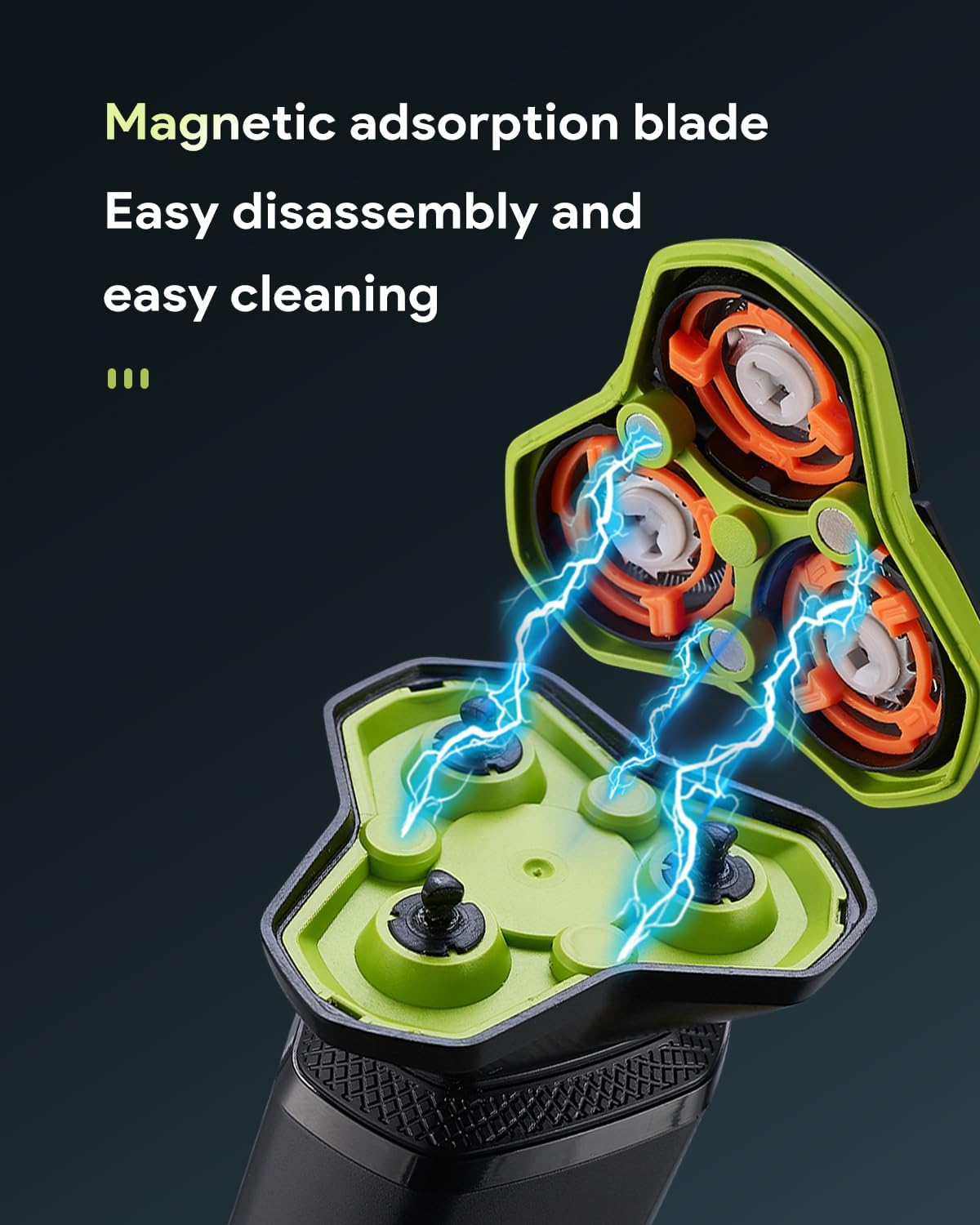 Skiennix Electric Razor for Men - 3D Floating Head with Magnetic Detachable Feature | Perfect for Travel & Business
