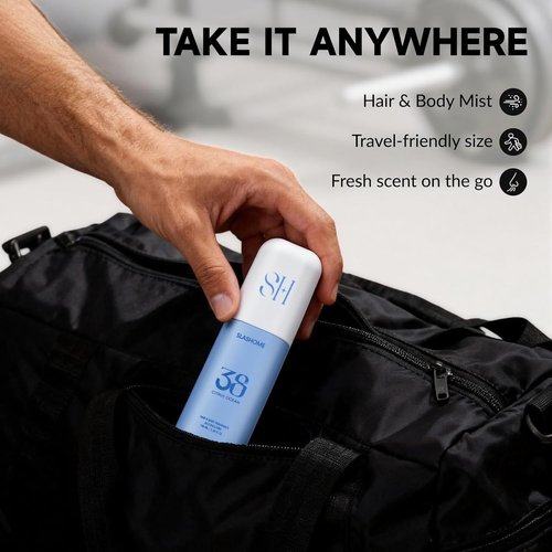 slashome Hair Perfume for Men & Women – Citrus Ocean, Alcohol-Free Moisturizing Hair & Body Mist, Long-Lasting Citrus Woody Fragrance for Hair, Wigs & Fabric, 100ml, Father’s Day & Birthday Gift