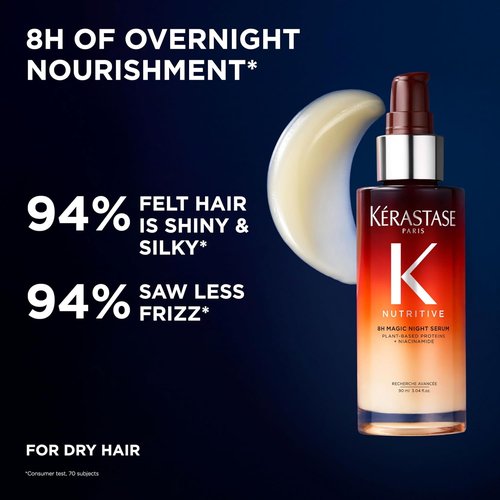 Kerastase Nutritive 8H Magic Night Serum - Overnight Treatment for Dry Hair, Enhances Shine & Nourishment