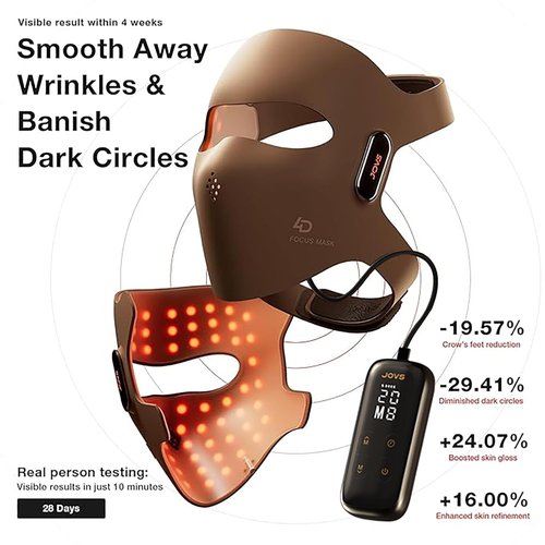 JOVS 4D Laser Therapy Mask - LED Red Light Anti-Aging Face Mask for Skin Firming & Radiant Glow