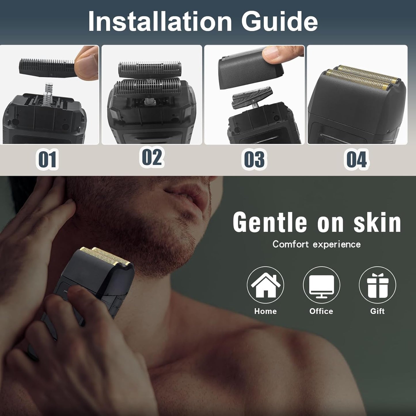 Wahl 5 Star Series Shaver Foil Head - High-Performance Replacement Cutter - Black (1 Pack)