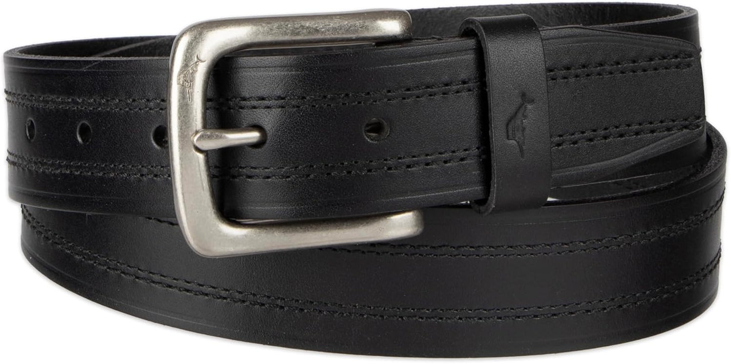 Tommy Bahama Men's Casual Leather Belt - Versatile Style for Jeans, Shorts & Chinos