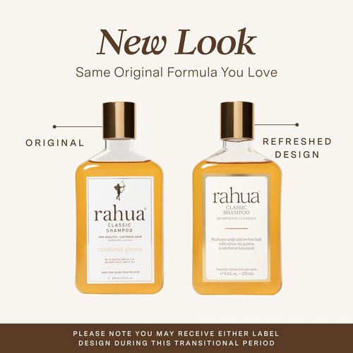 Rahua Classic Shampoo - Organic Hair Care for All Hair Types - Infused with Palo Santo & Coconut Oil - 9.3 fl oz
