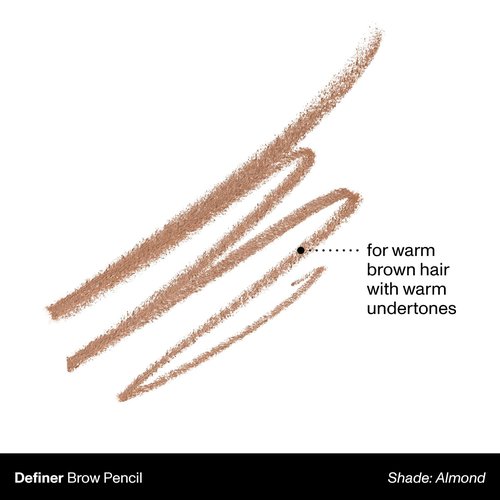 Morphe Definer Dual-Ended Brow Pencil - Precision Slanted Tip for Shaping & Filling - Almond (0.003 oz)