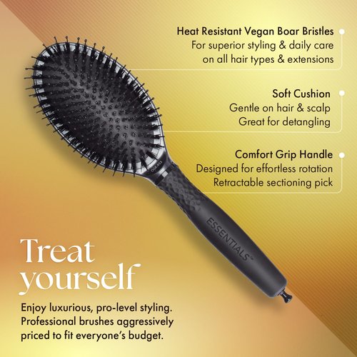 Olivia Garden Essentials Styling Brush - Professional Detangling & Smoothing Tool