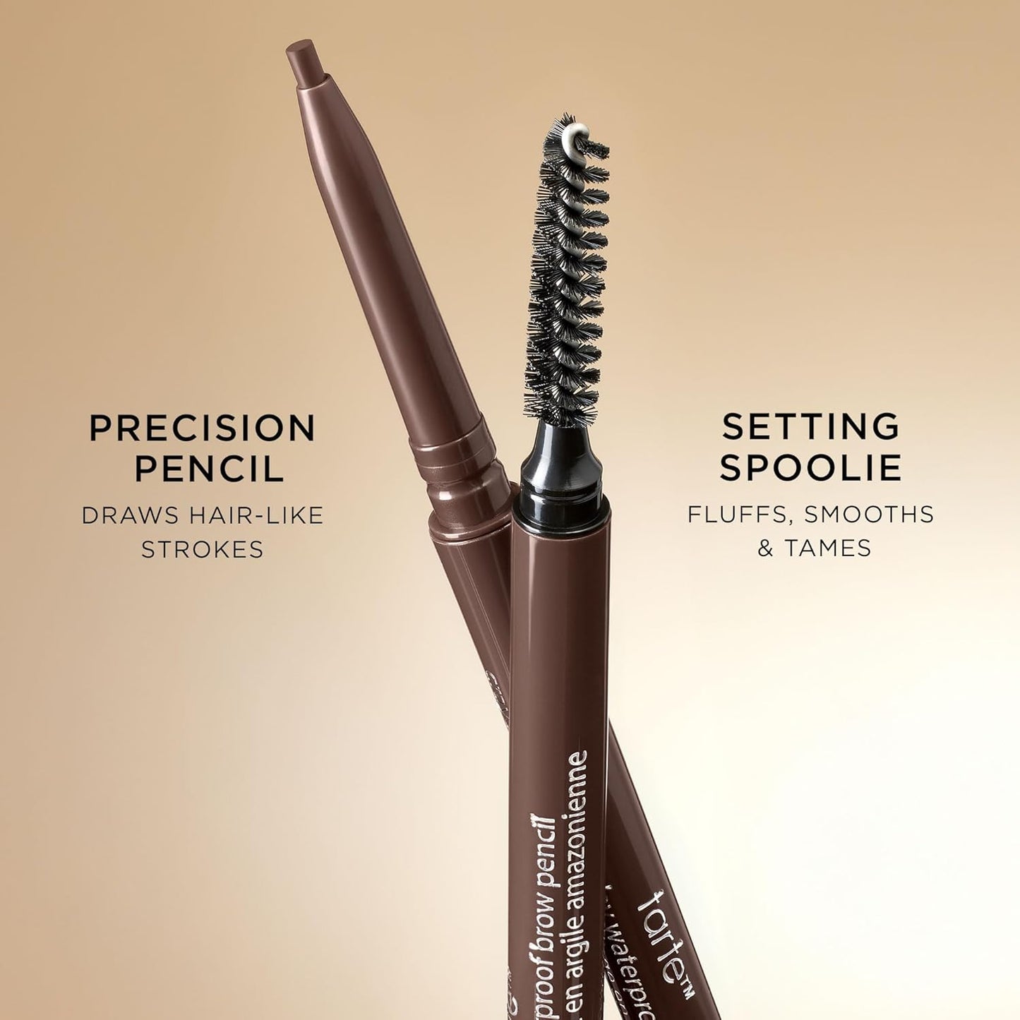 Tarte Amazonian Clay Waterproof Brow Pencil - Shape, Define & Fill Brows with Nourishing Vitamin E | Vegan & Cruelty-Free