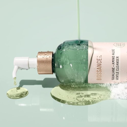 Biossance Squalane + Amino Aloe Face Wash - Hydrating Foaming Cleanser for All Skin Types | Removes Makeup & Deeply Cleans Pores