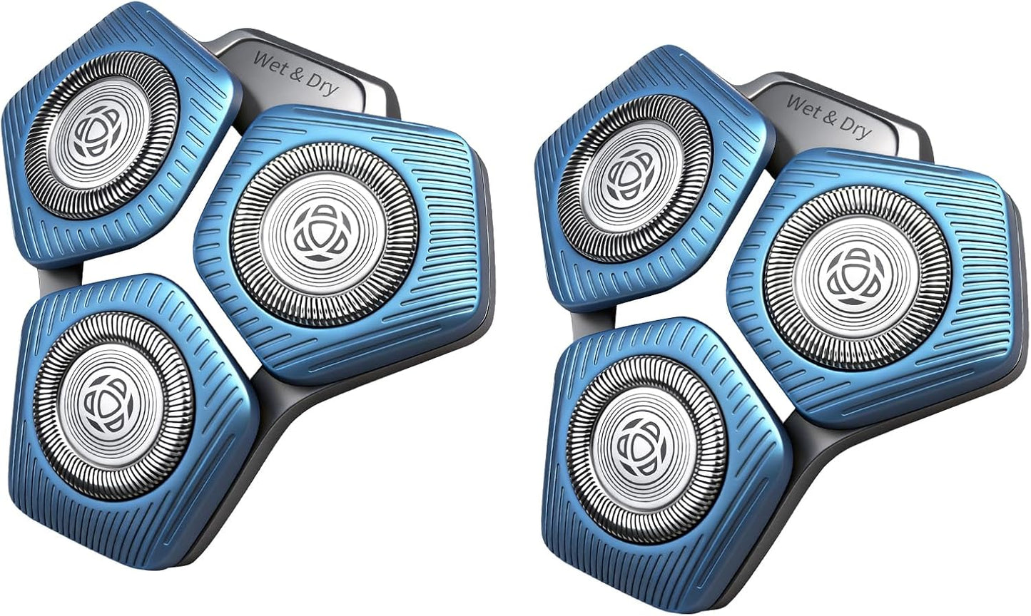 Philips SH71/50 Replacement Shaving Heads - Compatible with S5000 & S7000 Series Shavers | 2-Pack (Blue)