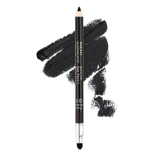 Radiant Professional Black Waterproof Eyeliner Pencil | Long-Lasting Smudge-Proof Formula for Smoky Eyes - Black (01)
