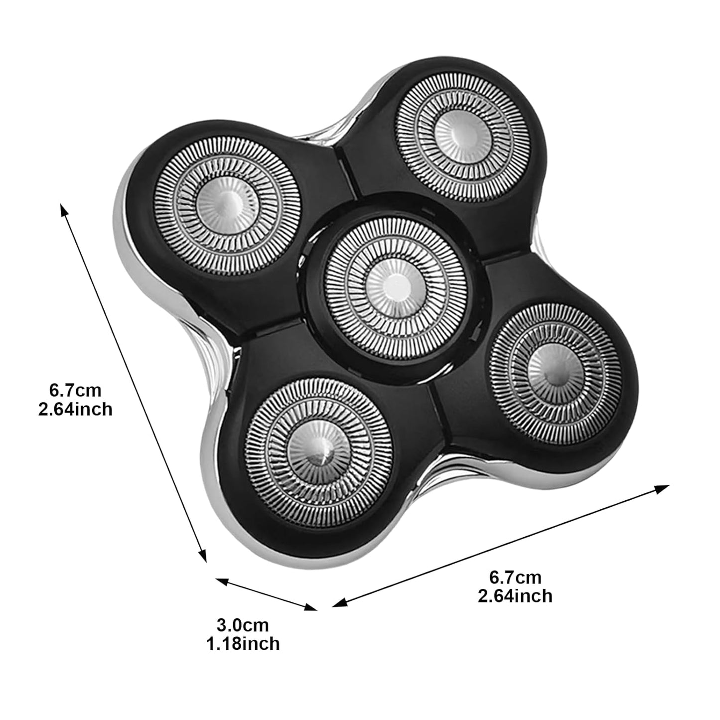 Balder Pro Replacement Head - Compatible with Remington XR7000 Shaver | 5 Precision Blades for Bald Men - 2PCS