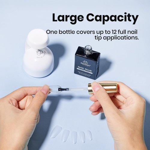 Beetles 15ml HEMA-Free Nail Glue Gel, TPO Free UV Nail Glue for Acrylic Nails Tips, Super Strong for Extensions, DIY Gel, U V Light Required