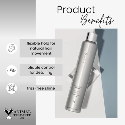 Kenra Professional Platinum Working Spray 14 - Flexible Hold Hairspray | Fast-Drying & Non-Sticky | Frizz-Free Shine for All Hair Types