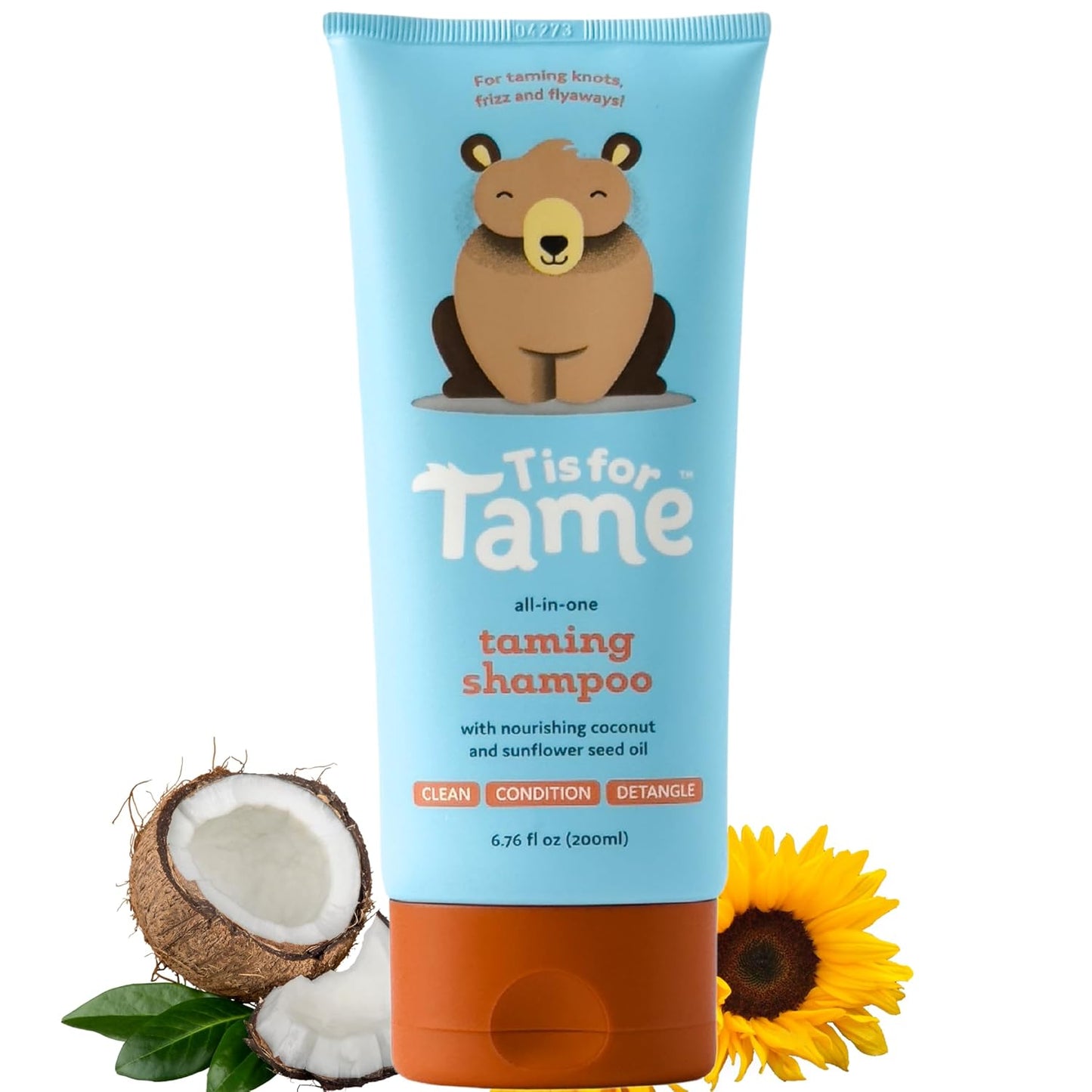 T Is For Tame - 3-in-1 Baby Shampoo, Conditioner & Detangler | Tear-Free, Hypoallergenic, Plant-Based - 6.76 fl oz