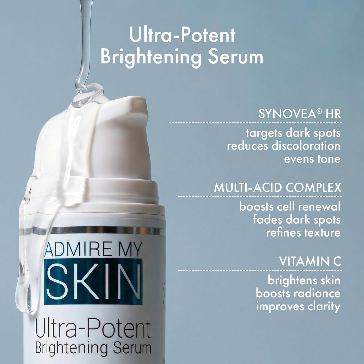 Admire My Skin Dark Spot Corrector Serum - Brightening Kojic & Azelaic Acid Formula | 1oz
