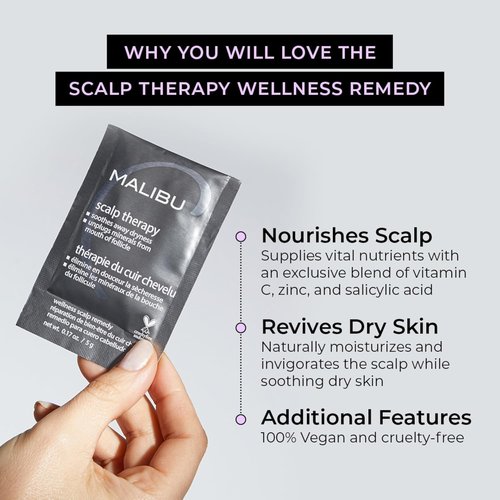 Malibu C Scalp Therapy - Dry Scalp Treatment with Vitamin C & Zinc Gluconate | Soothes & Moisturizes