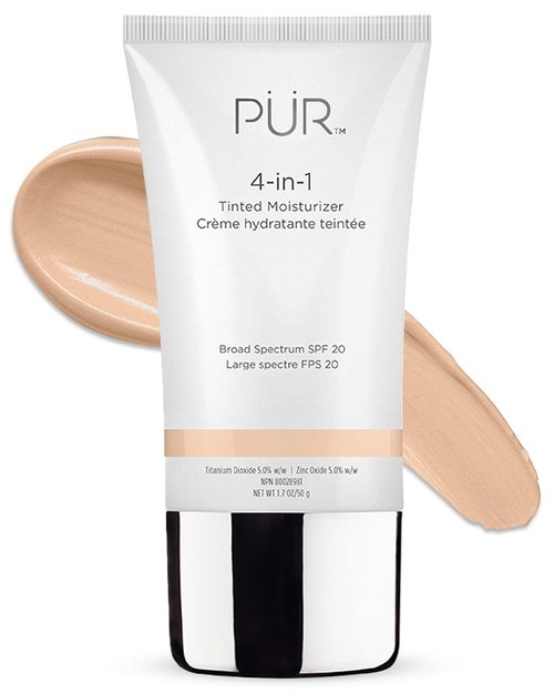 PÜR MINERALS 4-in-1 Tinted Moisturizer With SPF 20 | Hydrating Primer, Foundation & Moisturizer - Vegan, Paraben-Free