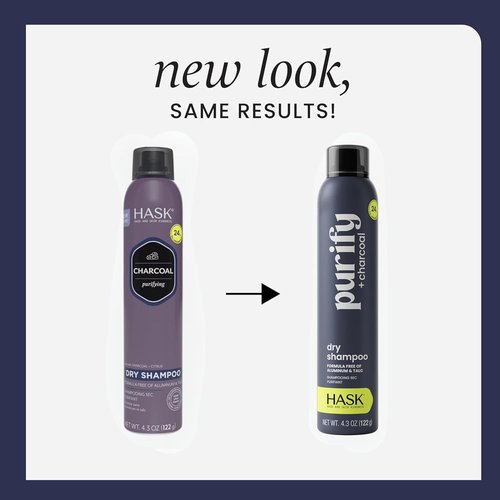 HASK Charcoal Dry Shampoo - Purifies & Detoxifies Hair, Absorbs Oil, Cruelty-Free | 8.1oz